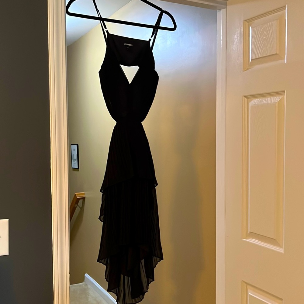 Black Express Open Back Mini Dress